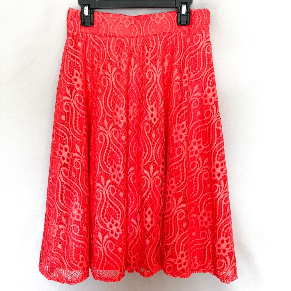 Stretchy Pink Lace Skirt